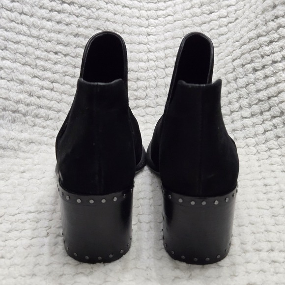 VINCE CAMUTO Petran Ankle Boots Women's Size 6.5 Black Nubuck Suede Boho Booties - Picture 7 of 10